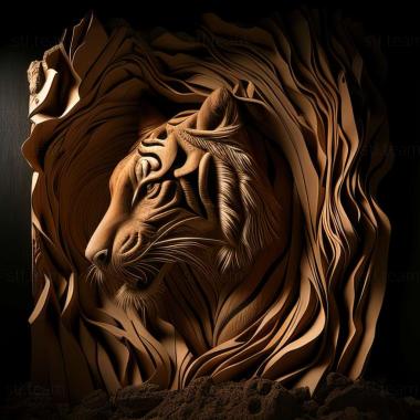 3D модель Panthera tigris tigris (STL)